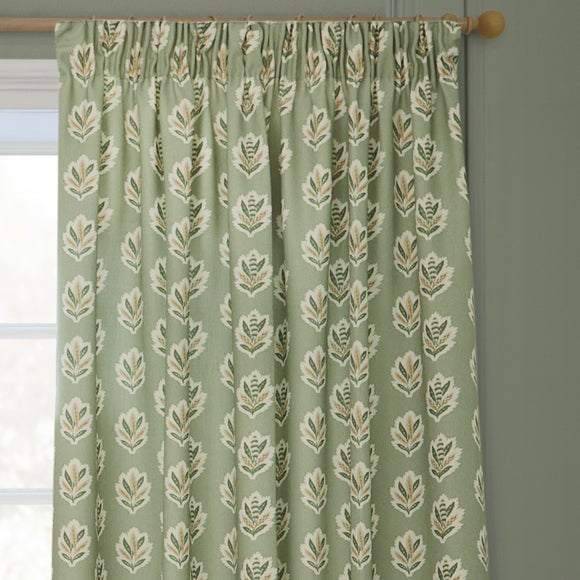 Sanderson Sessile Leaf Pencil Pleat Curtains