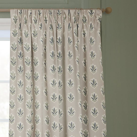 Sanderson Sessile Leaf Pencil Pleat Curtains