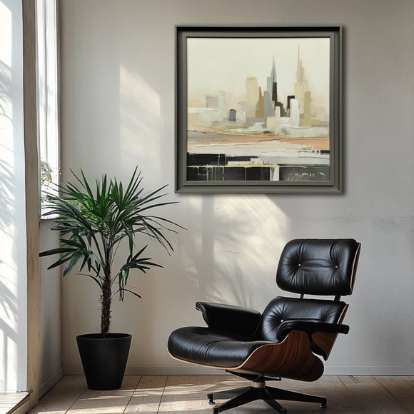 Coloured Urban City by Irena Orlov Framed Canvas