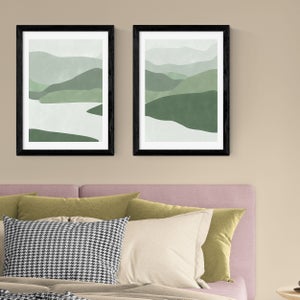 East End Prints Set Of 2 Green Landscape Prints