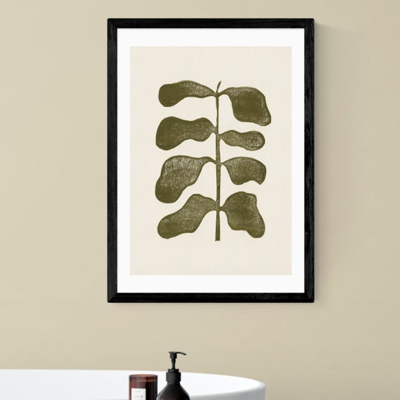 East End Prints Linocut Branch Print