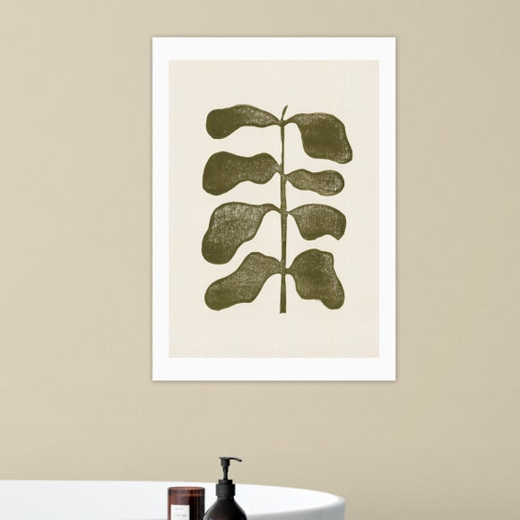 East End Prints Linocut Branch Print
