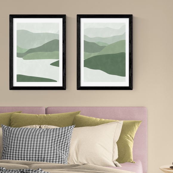 East End Prints Set of 2 Green Landscape Prints