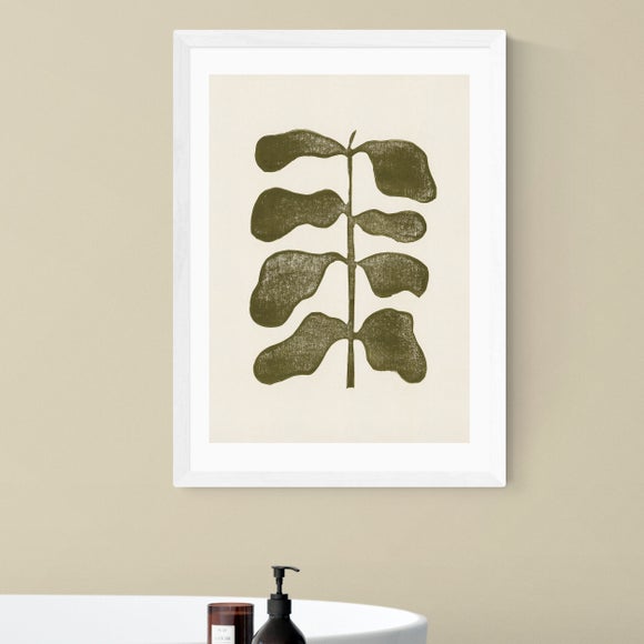 East End Prints Linocut Branch Print