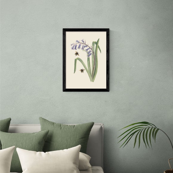 East End Prints Bee & Wild Hyacinth Print