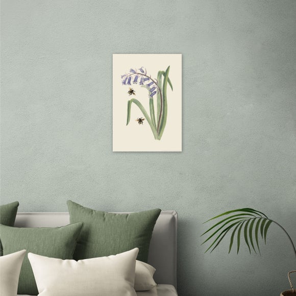 East End Prints Bee & Wild Hyacinth Print