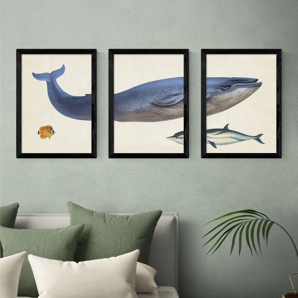 East End Prints Set of 3 Whale Prints