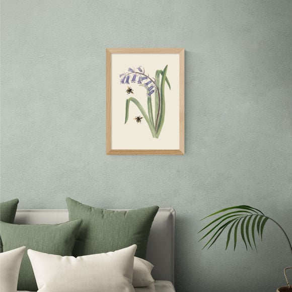 East End Prints Bee & Wild Hyacinth Print