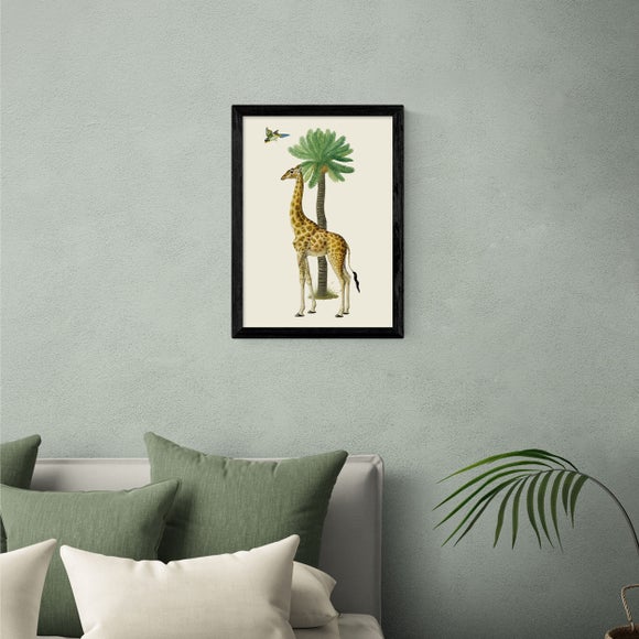 East End Prints Giraffe & Bird Print