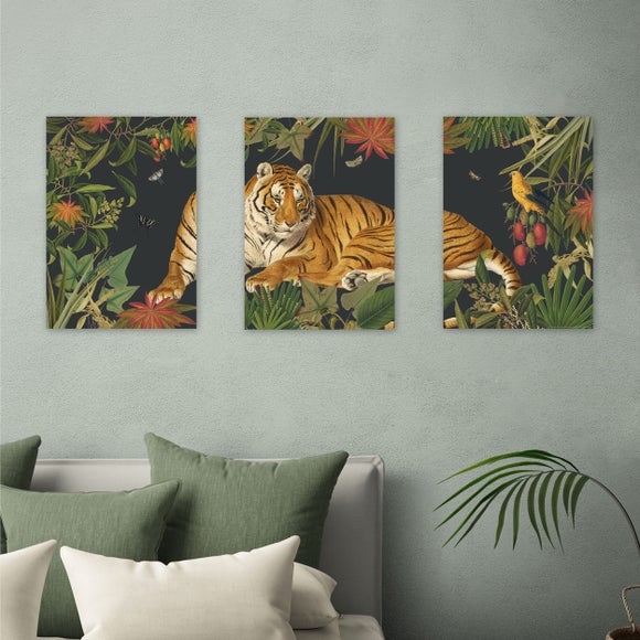 East End Prints Set Of 3 Tiger Prints