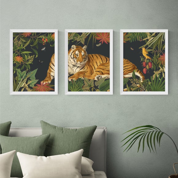 East End Prints Set of 3 Tiger Prints
