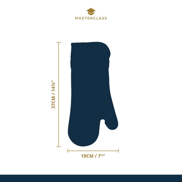MasterClass Silicone Seamless Single Oven Glove with Cotton Sleeve Red