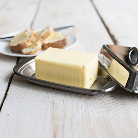 Click to view product details and reviews for Kitchencraft Stainless Steel Butter Dish And Cover.