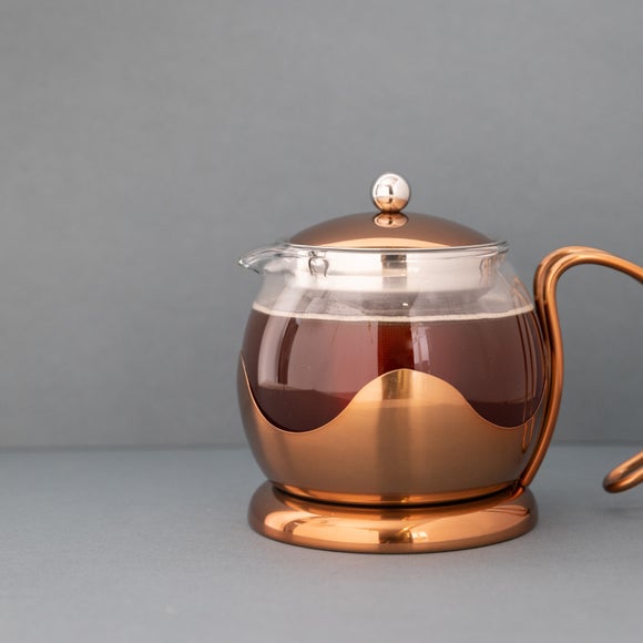 Click to view product details and reviews for La Cafetiere Izmir Copper Glass Infuser Teapot.