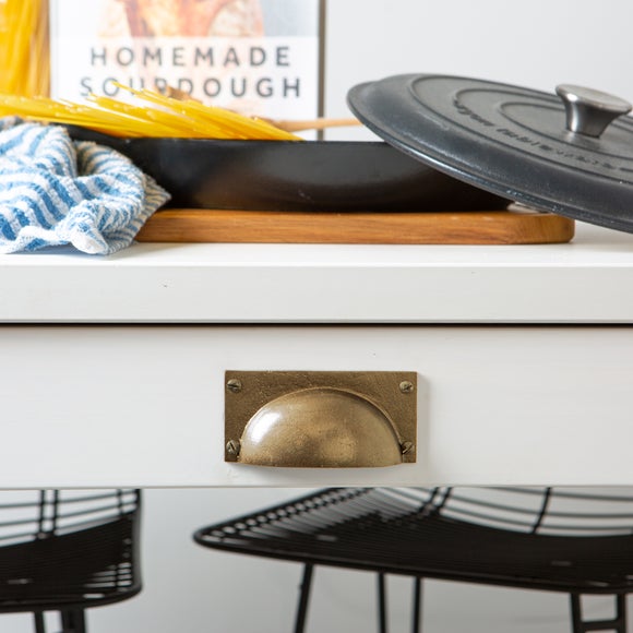 Hammer & Tongs Set of 6 Rectangle Cup Shaped Cabinet Handles