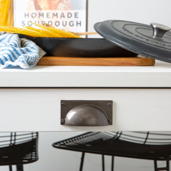 Hammer & Tongs Set of 6 Rectangle Cup Shaped Cabinet Handles