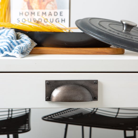 Hammer & Tongs Set of 6 Rectangle Cup Shaped Cabinet Handles