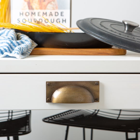 Hammer & Tongs Set of 10 Rectangle Cup Shaped Cabinet Handles