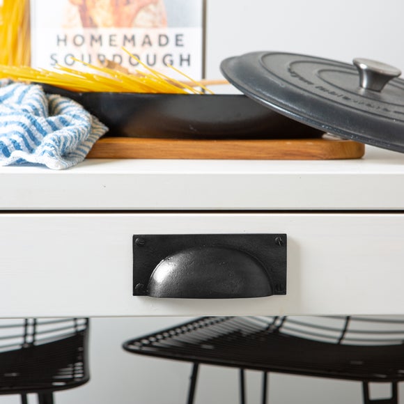 Hammer & Tongs Set of 4 Rectangle Cup Shaped Cabinet Handles