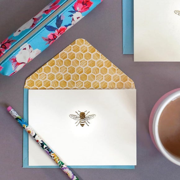 Pack of 10 Bee Notecards with Envelopes