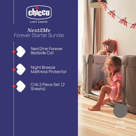 Chicco Next to Me Magic Forever Crib and Sheets Bundle