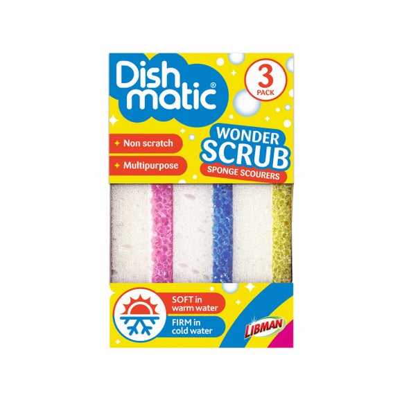 Dishmatic Pack Of 3 Wonder Scrubs