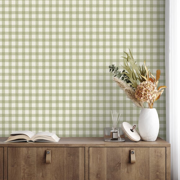 Woven Gingham Wallpaper