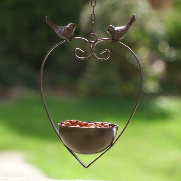 Garden Birds Heart Bird Feeder Dish