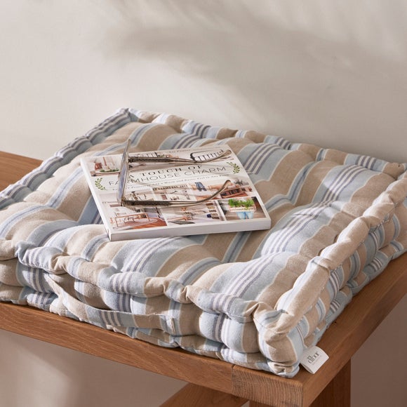 Extra Large Oxford Stripe Box Seat Pad