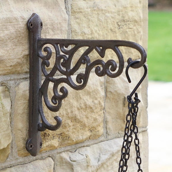 Click to view product details and reviews for Ornate Scrolled Cast Iron Wall Bracket.
