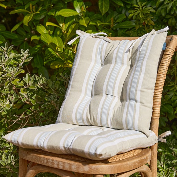 Set of 2 Oxford Stripe Seat Pads