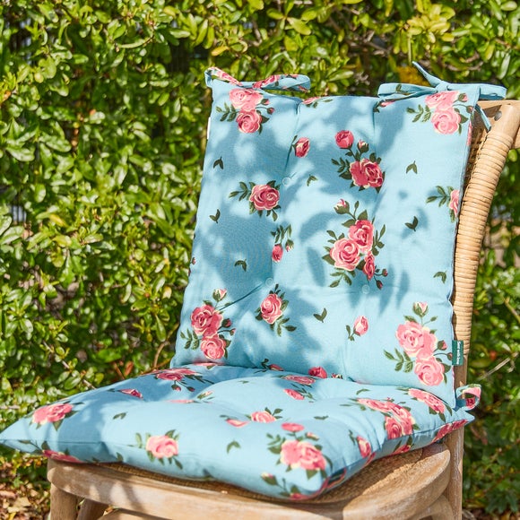 Set of 2 Vintage Rose Seat Pads