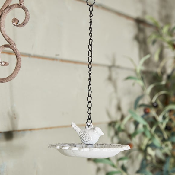 Cast Iron Hanging Flower Bird Feeder