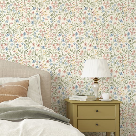 View Spring Meadow Floral Wallpaper View Spring Meadow Floral Wallpaper