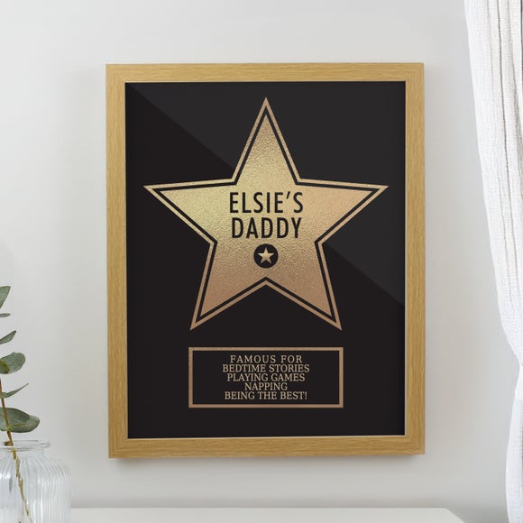 Personalised Star Award Poster Frame