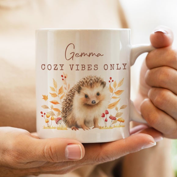 Click to view product details and reviews for Personalised Hedgehog Mug.