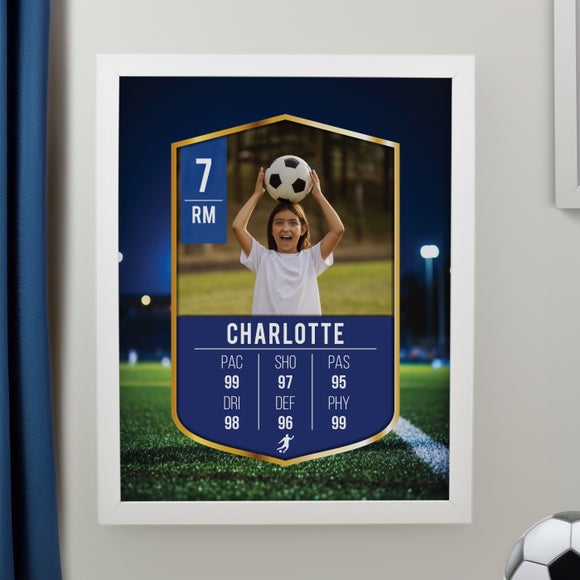 Personalised Photo Football Card Football Poster Frame