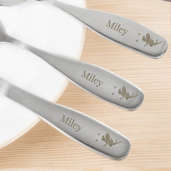 Click to view product details and reviews for Personalised Fairy Princess 3 Piece Cutlery Set.