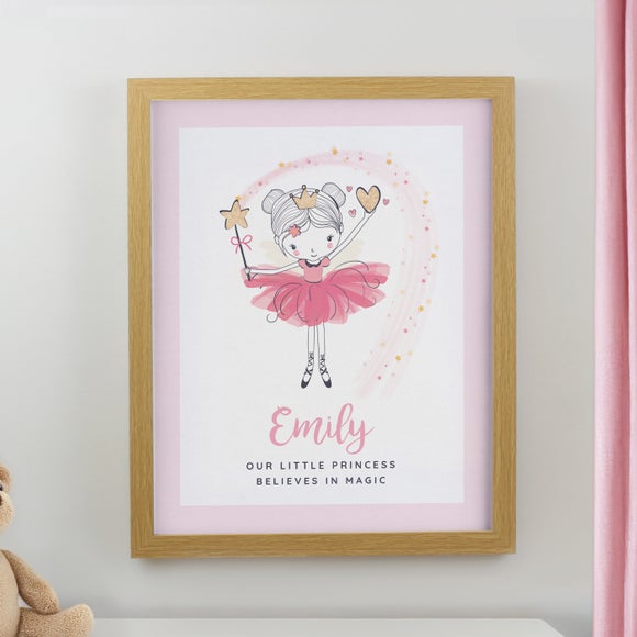 Personalised Princess Ballerina Poster Frame