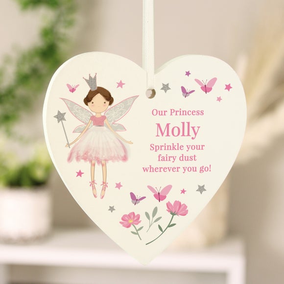 Personalised Fairy Heart Hanging Decoration
