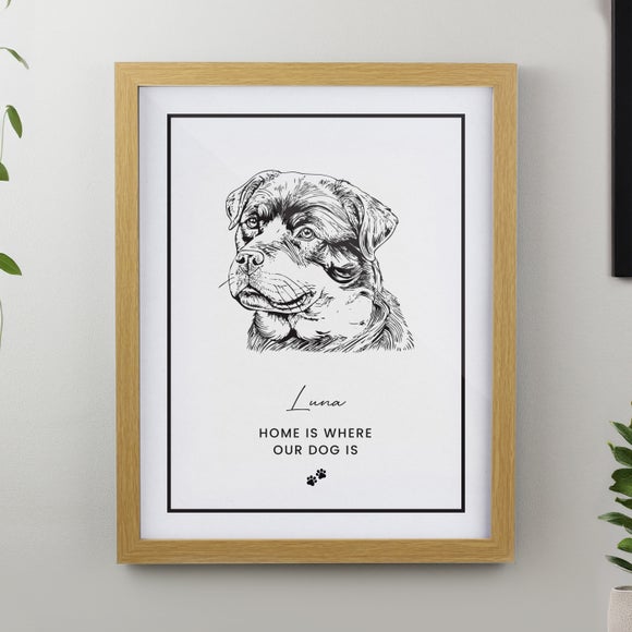 Personalised Dog Breed Framed Print