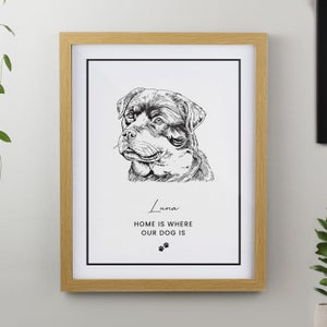 Personalised Dog Breed Framed Print
