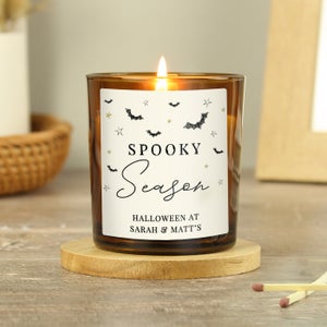 Personalised Spooky Season Glass Candle