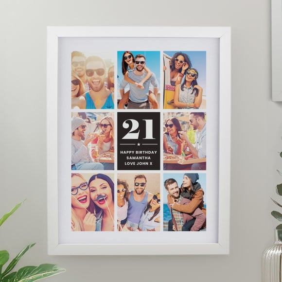 View Personalised Big Number Multi Photo Poster Frame View Personalised Big Number Multi Photo Poster Frame