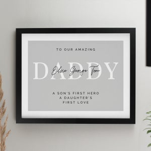Personalised Free Text Poster Frame