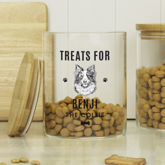 View Personalised Dog Breed Glass Treat Jar View Personalised Dog Breed Glass Treat Jar