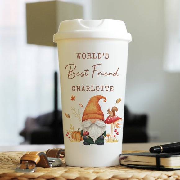View Personalised Autumn Gnome Travel Cup View Personalised Autumn Gnome Travel Cup