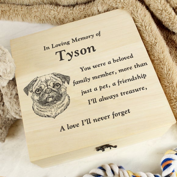 View Personalised Dog Breed Large Memorial Keepsake Box View Personalised Dog Breed Large Memorial Keepsake Box