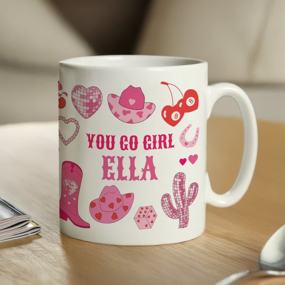Click to view product details and reviews for Personalised Cowgirl Mug.