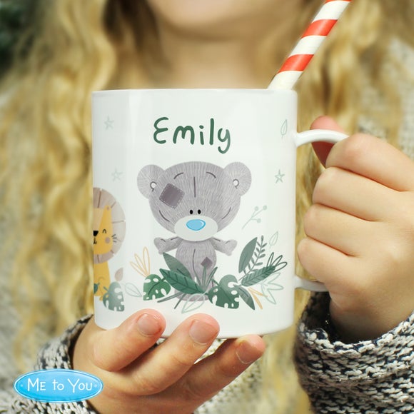 Click to view product details and reviews for Personalised Tiny Tatty Teddy Jungle Animals Plastic Mug.